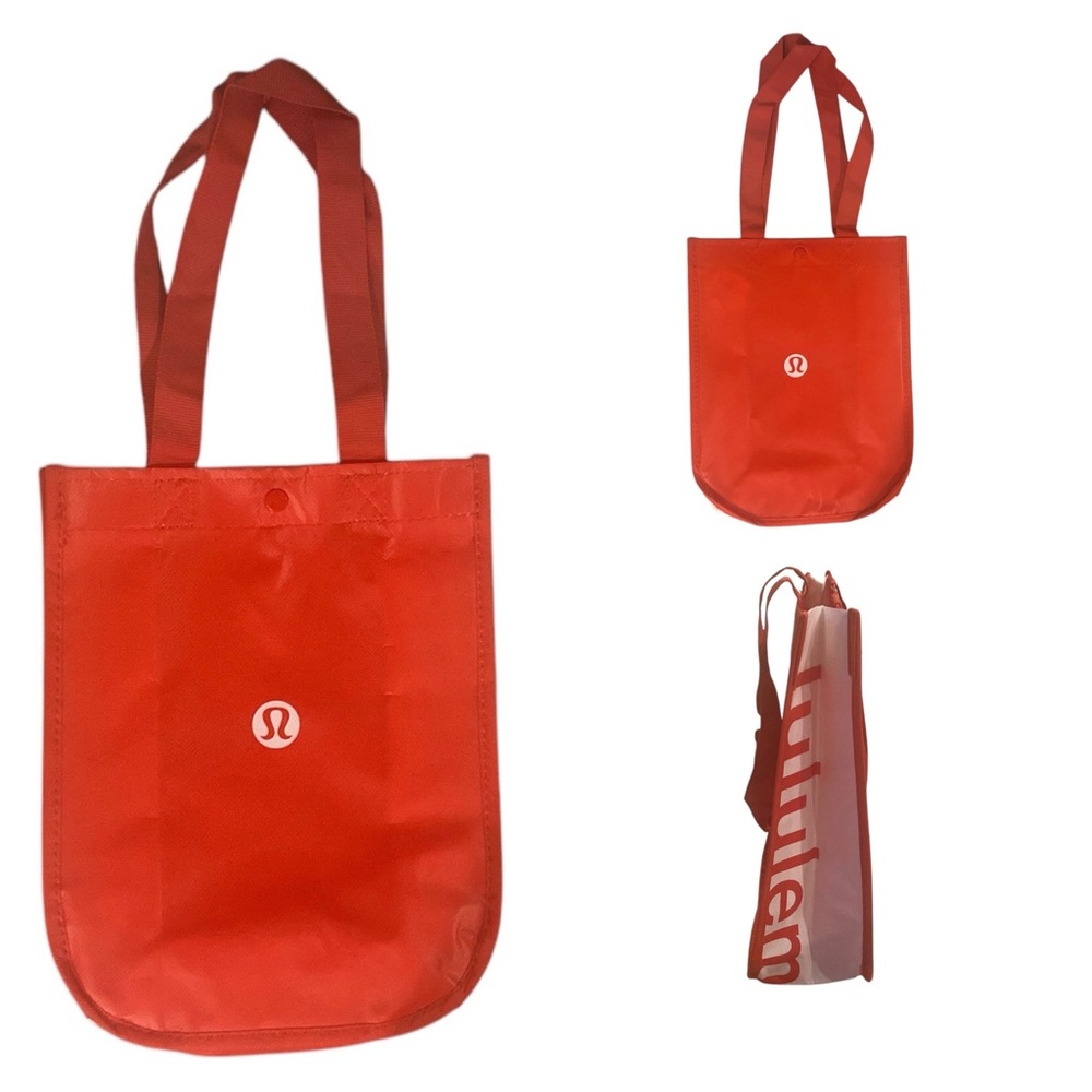 Lululemon Red and White Tote 12”H x 9”W 4.5” D
